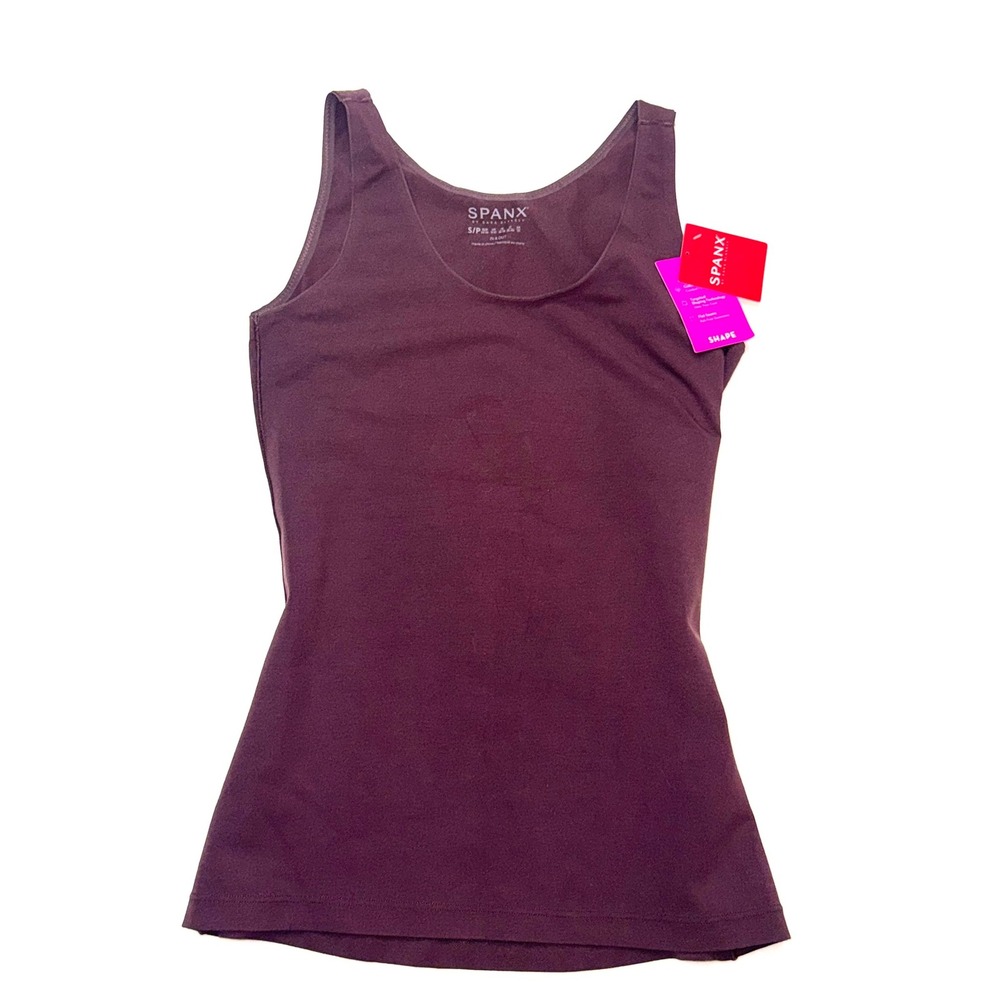 SPANX New $50 Chestnut Shape In & Out Fitted Tank Top E13